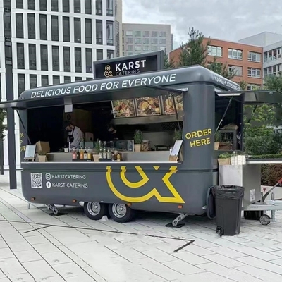 Hotdog Cart gelato birra bar e bevande analcoliche camion alimentare mobile da 600 kg a 1400 kg