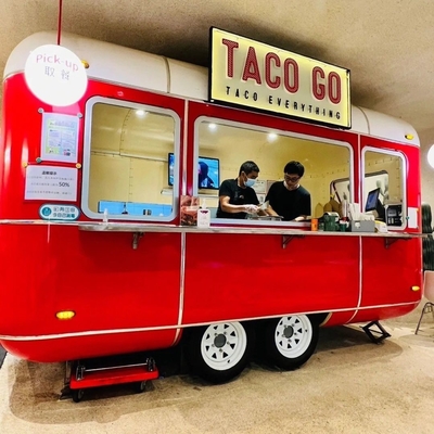 Hotdog Cart gelato birra bar e bevande analcoliche camion alimentare mobile da 600 kg a 1400 kg