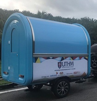 Carrozze alimentari mobili a vuoto con macchina per salsicce grigliate e design in acciaio inossidabile