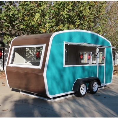 Carrozze alimentari mobili a vuoto con macchina per salsicce grigliate e design in acciaio inossidabile