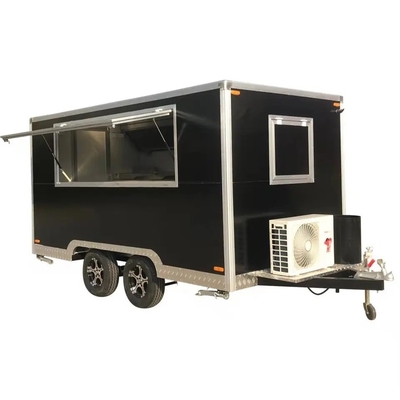 110v/220v Impianti di trasformazione della carne Crepe rimorchio a guida Food Truck Cafe con cucina completa