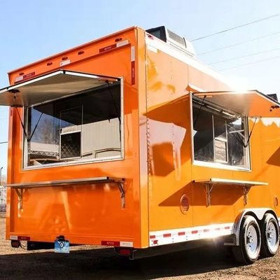 110v/220v Impianti di trasformazione della carne Crepe rimorchio a guida Food Truck Cafe con cucina completa