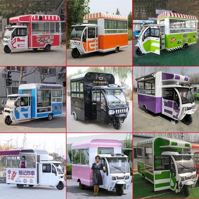 2023 Hamburger elettrico mobile pollo fritto bistecca brochette cibo bevande camion triciclo