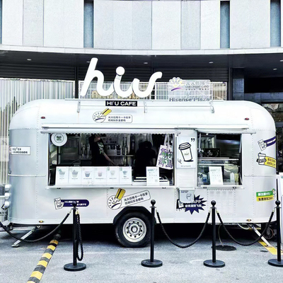 Long Life Working Multifunctional Automatic Food Trailer con pneumatico e pneumatico a vuoto
