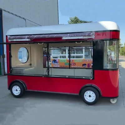4 ruote Outlet Personalizzato Insalate di frutta Bevande Caffè Latte Tè Birra Ice Cream Trailer
