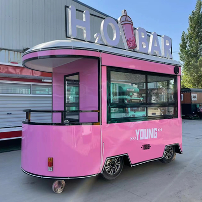 110v/220v Voltaggio 2022 Mobile Food Snack Ice Cream Cold Drink Coffee Milky Tea Van Truck Trailer Boutique