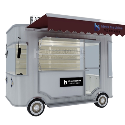 Universal Electric Mobile Commodity Shop Van Truck Cart rimorchio Acciaio galvanizzato