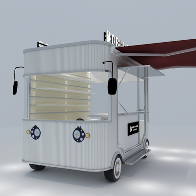 Universal Electric Mobile Commodity Shop Van Truck Cart rimorchio Acciaio galvanizzato