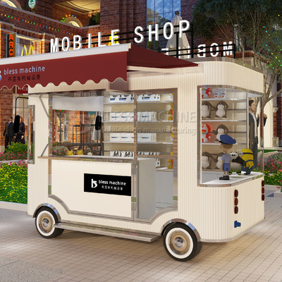 Universal Electric Mobile Commodity Shop Van Truck Cart rimorchio Acciaio galvanizzato