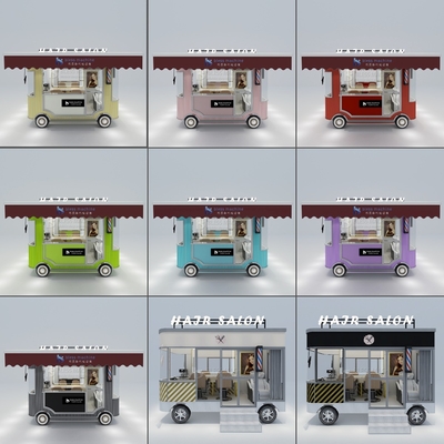 Materiale Taglio di capelli elettrico mobile Barbiere stile Perm Salone Barbiere Negozio furgone Camper trailer