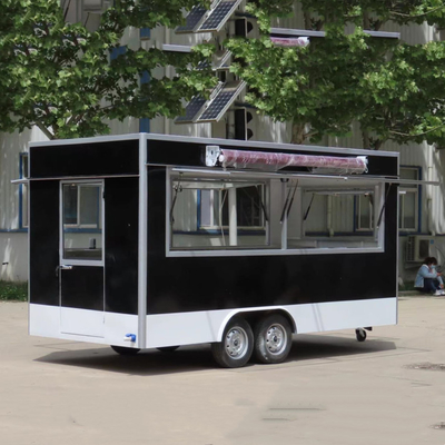 Mobile Square Fast Food Snack Trailer per la vendita multiuso di vari prodotti