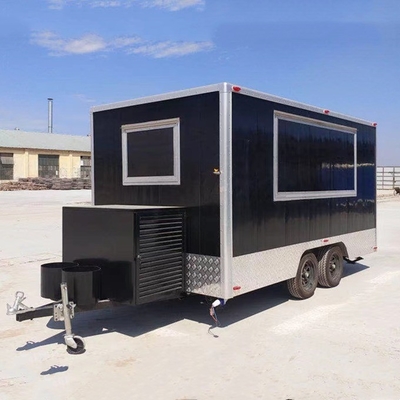 Mobile Square Fast Food Snack Trailer per la vendita multiuso di vari prodotti