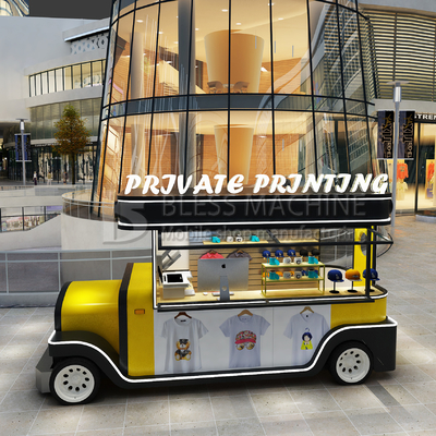 2022 Mobile T-shirt Hat Cup Hot Stamping e Stampa Shop Truck Trailer per la stampa