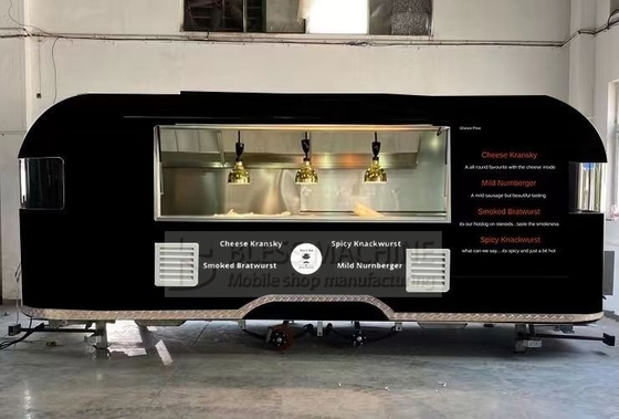 2022 Rimorchio mobile elettrico in acciaio inossidabile con lunghezza personalizzata per cocktail bar per cocktail di vino