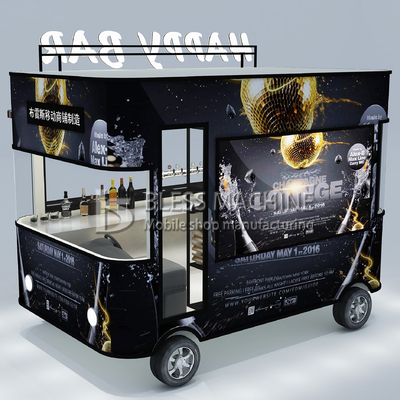 110v/220v Electric Mobile Wine Cocktail Drink Bar Van Truck Trailer Cart per le aziende agricole 2022