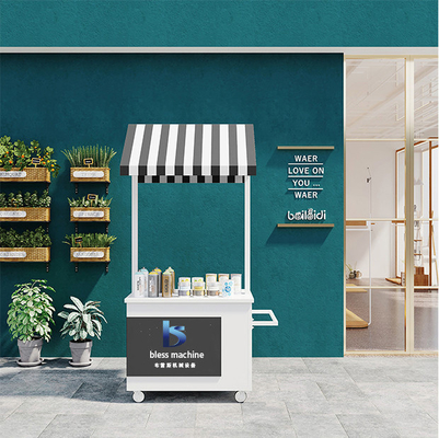 4 ruote multifunzionale mobile stand merci carrello a mano per il moderno outlet elegante