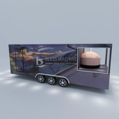Customized Multipurpose Mobile Square Style Kung Fu Artes marziali Pizza Food Tow Trailer