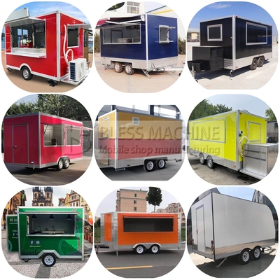 Customized Multipurpose Mobile Square Style Kung Fu Artes marziali Pizza Food Tow Trailer
