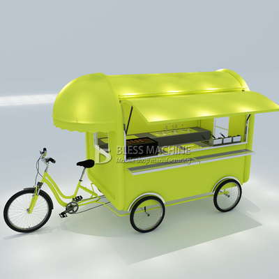 Multipurpose Mobile Fast Food Snack Beverage Pedal Bicicletta Triciclo per Snack Food 2022