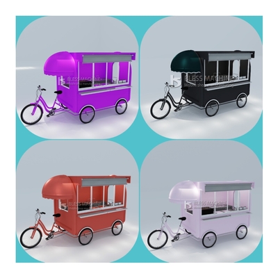Multipurpose Mobile Fast Food Snack Beverage Pedal Bicicletta Triciclo per Snack Food 2022