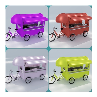 2022 Outlet Multipurpose Mobile Fast Food Snack Beverage Beverages Pedal Bicicletta Triciclo