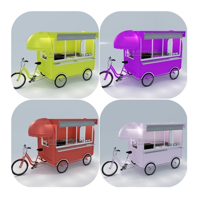 2022 Outlet Multipurpose Mobile Fast Food Snack Beverage Beverages Pedal Bicicletta Triciclo