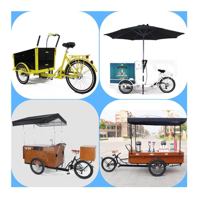 2022 Outlet Multipurpose Mobile Fast Food Snack Beverage Beverages Pedal Bicicletta Triciclo