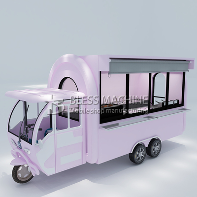Triciclo elettrico mobile multiuso per fast food snack bevande bevande 40 km/h