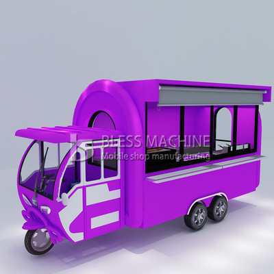 Triciclo elettrico mobile multiuso per fast food snack bevande bevande 40 km/h