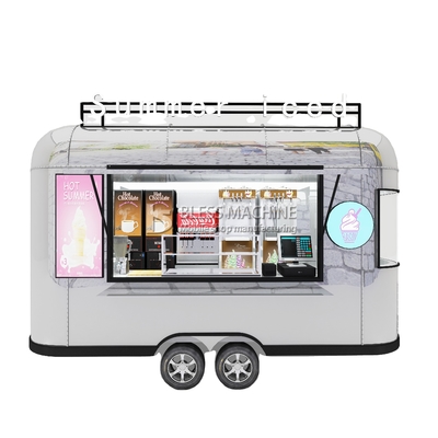 Outlet Mobile Ice Cream Beverage Food Snack Van Trailer Boutique con capacità di 1000 kg