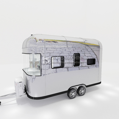 Outlet Mobile Ice Cream Beverage Food Snack Van Trailer Boutique con capacità di 1000 kg