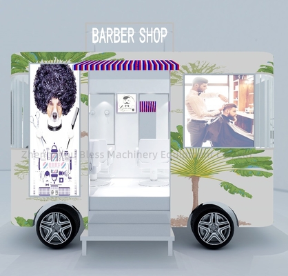 2022 Electric Mobile Barber Shop Haircut Salon Van Truck Macchinari Funzione 40 chilometri all'ora