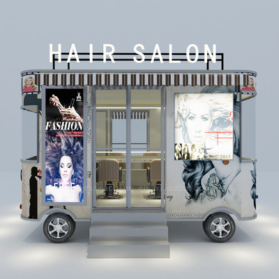2022 Electric Mobile Barber Shop Haircut Salon Van Truck Macchinari Funzione 40 chilometri all'ora