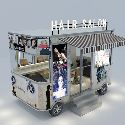 2022 Electric Mobile Barber Shop Haircut Salon Van Truck Macchinari Funzione 40 chilometri all'ora