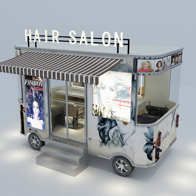 2022 Electric Mobile Barber Shop Haircut Salon Van Truck Macchinari Funzione 40 chilometri all'ora