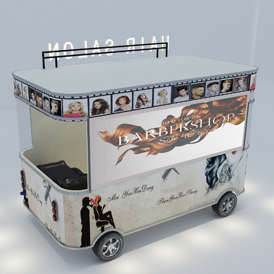 2022 Electric Mobile Barber Shop Haircut Salon Van Truck Macchinari Funzione 40 chilometri all'ora