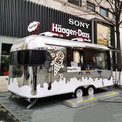 Acciaio inossidabile Fast food snack bevande birra bevanda gelato caffè latte tè trailer bar cart