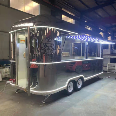 Acciaio inossidabile Fast food snack bevande birra bevanda gelato caffè latte tè trailer bar cart