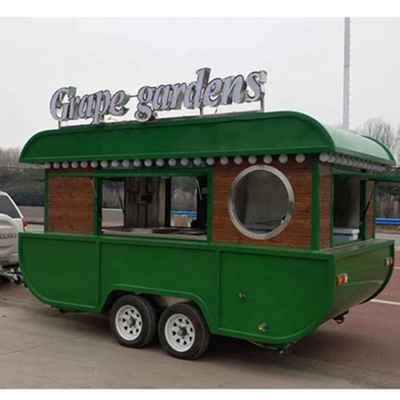Camionetto alimentare elettrico mobile in acciaio inossidabile in argento 304 per vendite di snack popolari