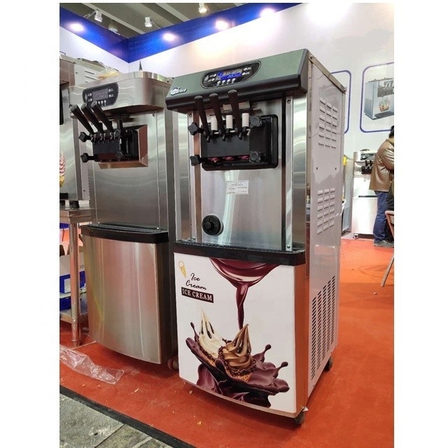 Vending Market Soft Serve 3 Flavor Ice Cream Machine con prestazioni super 220V/50Hz