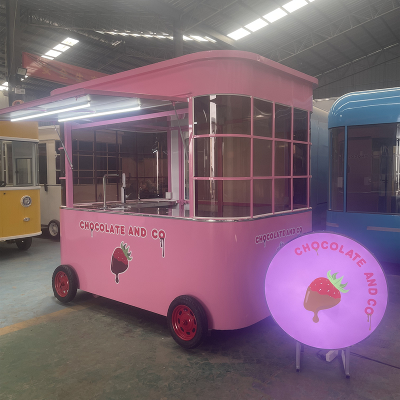 Mobile Caffè Latte Tè Soia Latte Succo Fresco Verdura Insalate di Frutta Carro Trolley con 1