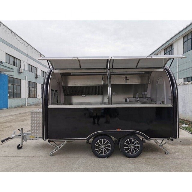 3 ruote Food Trailer Macchinari a basso budget Funzione per la produzione di cibo in movimento