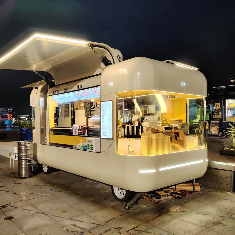 Tipo 2024 Vendita stradale di rimorchio alimentare mobile con tensione di cucina completa 110v/220v
