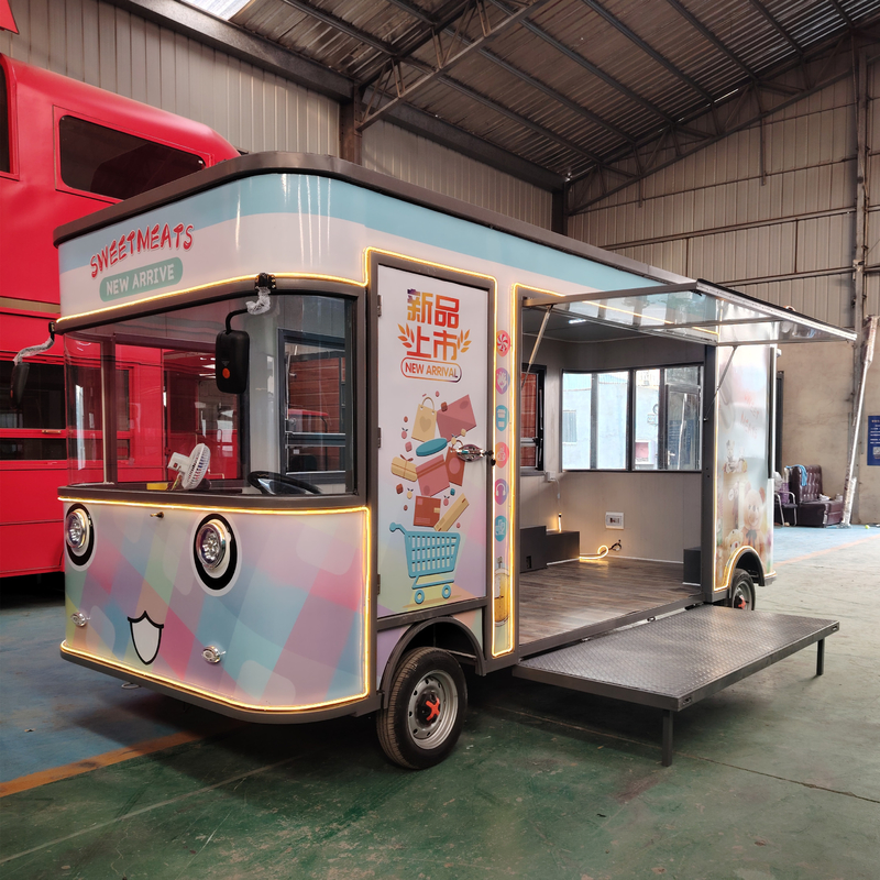 Opere di costruzione carrello elettrico mobile multifunzionale per cibo e snack