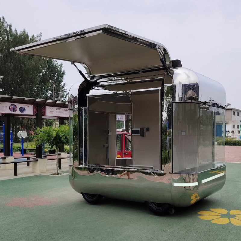 Distribuzione al dettaglio Servizi mobili e elettrici per abbigliamento Negozio alimentare Snack Trailer Boutique Cart