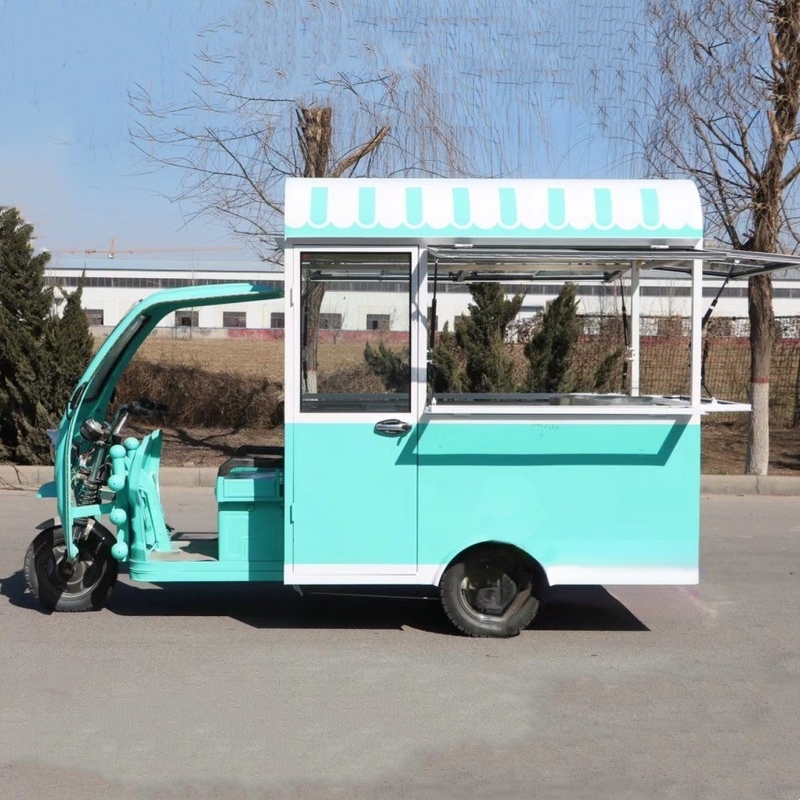Multipurpose Mobile Electric Fast Food Snack Tricycle con 3 ruote stradali 40km/h velocità