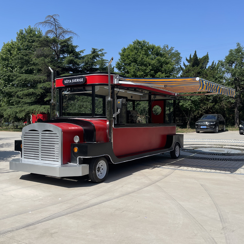 Camionetto alimentare elettrico per bevande fredde succhi di frutta birra latte tè caffè e snack