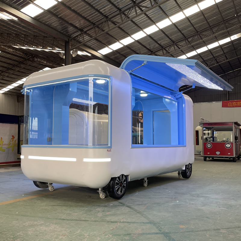 Carrello per snack elettrico e mobile multifunzionale per il mercato al dettaglio