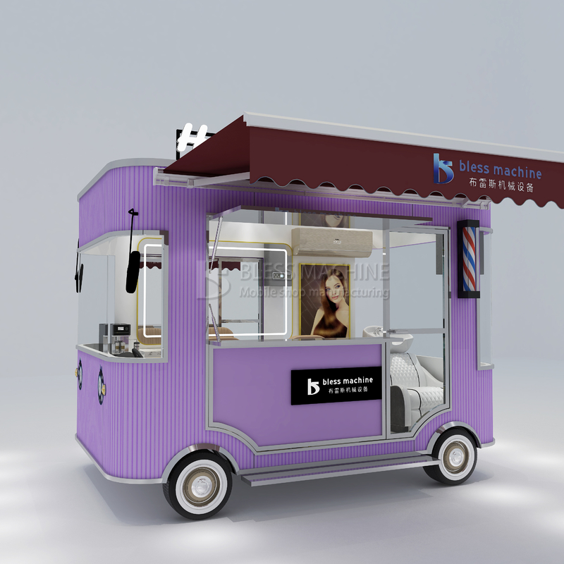 Elettromobile salone di parrucchieri Barber Shop Stile Disegno Van Truck Carro rimorchio per le aziende agricole