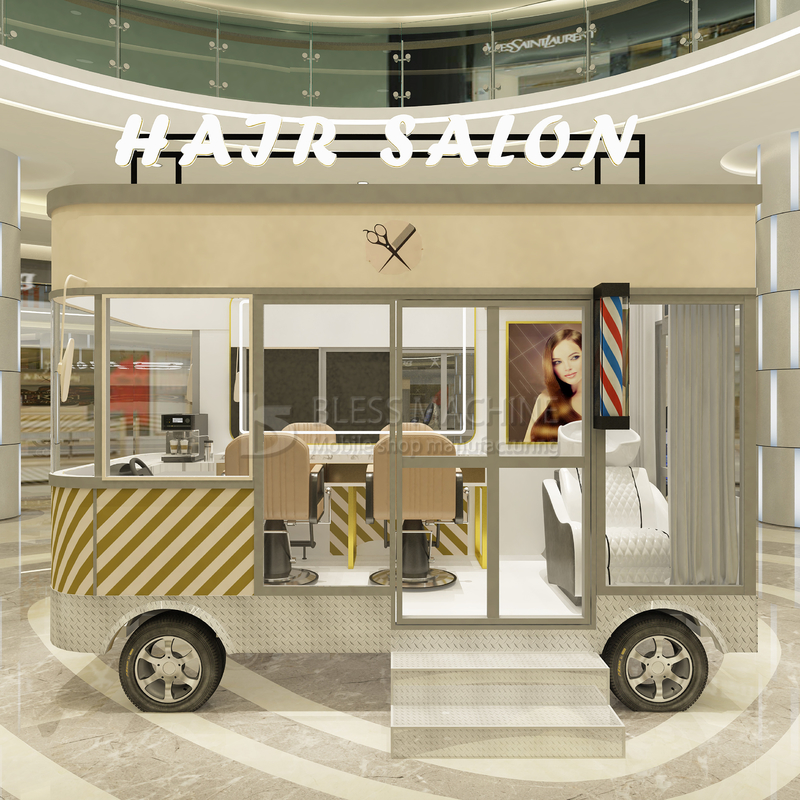2023 Electric Mobile Haircut Salon Barber Shop Style Design Van Truck Cart rimorchio
